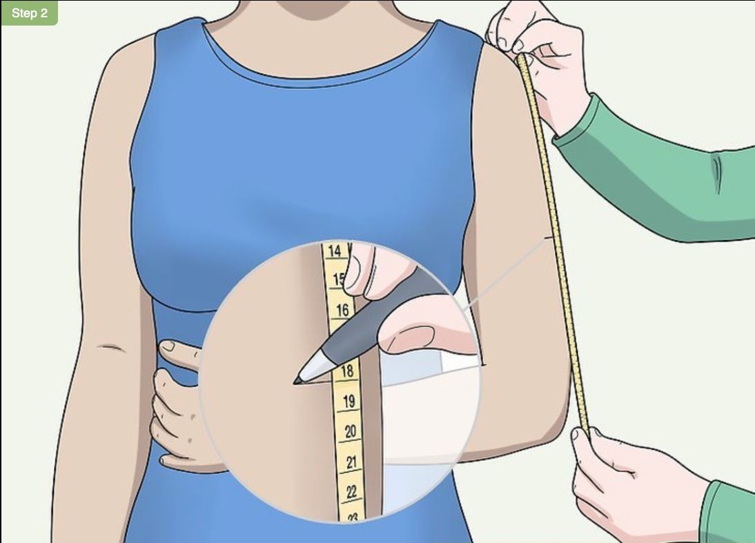 Tandai titik tengah lengan